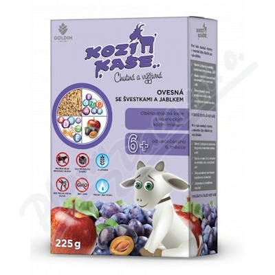 Kozí kaše ovesná švestky-jablka 225g 6m+