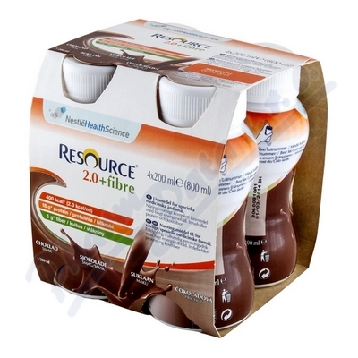 Resource 2.0kcal Fibre Čokoládový por.sol.4x200ml