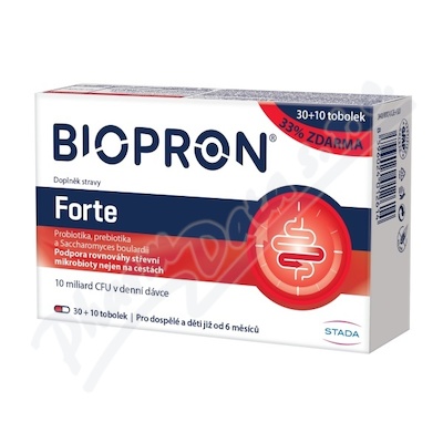 Biopron Forte probiotika a prebiotika tob.30+10