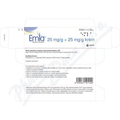 Emla 25mg/g+25mg/g crm. 1x30g