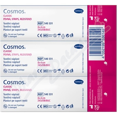 COSMOS náplasti Pevná strips 80x40mm 3ks