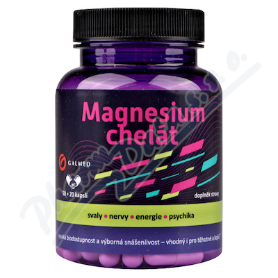 Magnesium chelát bisglycinate cps.50+20 Galmed