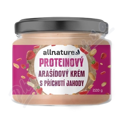 Allnature Arašíd.protein krém příchuť jahoda 220g