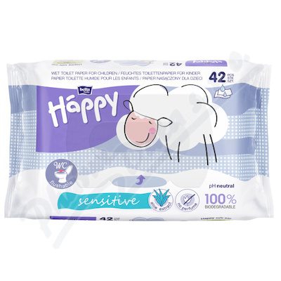 Happy vlhčený toaletní papír aloe 42ks