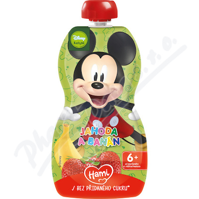 Hami Mickey jahoda a banán kapsička 110g 6m+