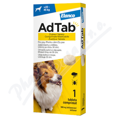 AdTab 900mg žvýkací tablety pro psy >22-45kg 1ks