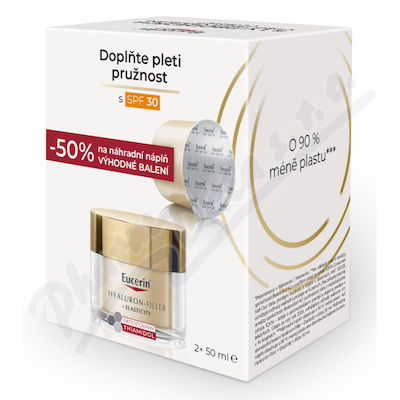 Eucerin Hyal-Fill+Elast.den.kr.SPF30+refill2x50ml