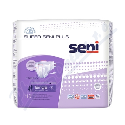 Seni Super Plus inkon.plenkové kalhotky L 10ks
