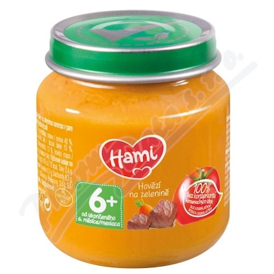 Hami Hovězí na zelenině 125g 6M+