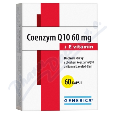 Coenzym Q10 60 mg + E vitamin cps.60 Generica