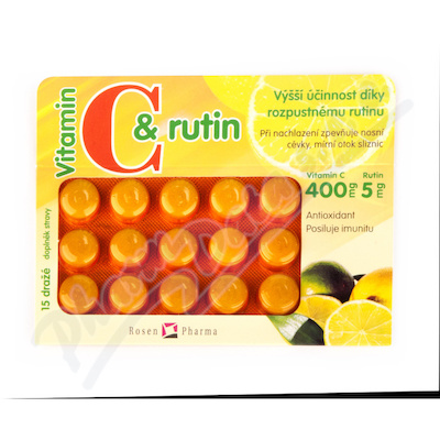 Rosen Vitamín C+rutin 400mg drg.15