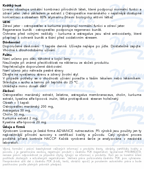 ADVANCE Liverax játra cps.60