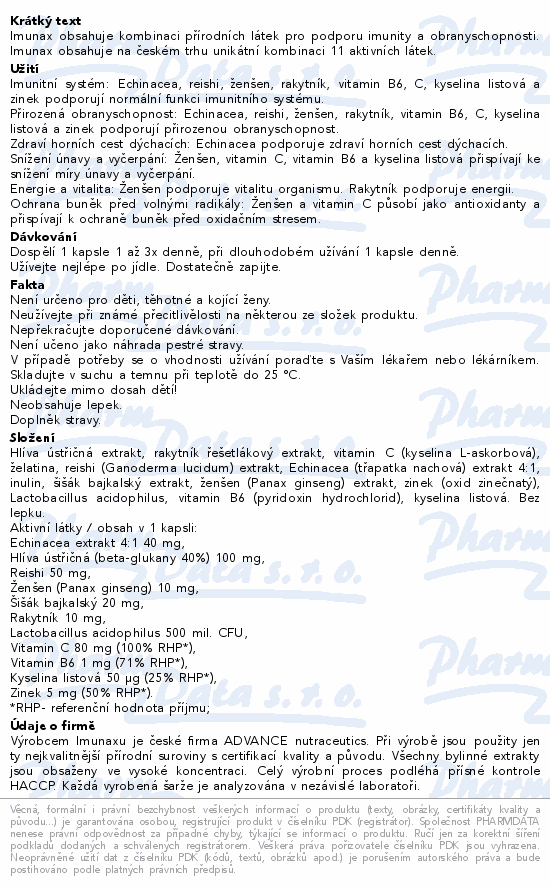 ADVANCE Imunax imunita cps.60