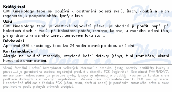 GM kinesiology tape 5cmx5m růžový