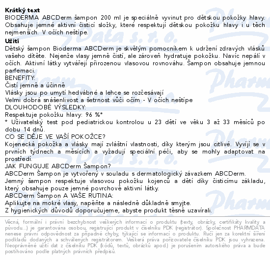 BIODERMA ABCDerm šampon 200ml