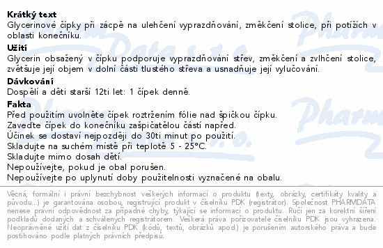 Glycerinové čípky 12x2.2g Dr.Müller