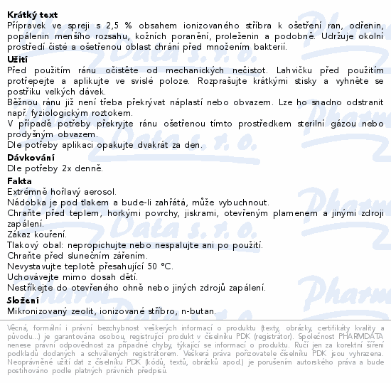 Alfasilver sprej 125ml