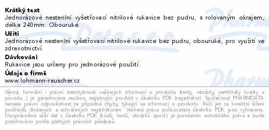 Rukavice vyš. Sempercare Nitril S 100ks b.p.