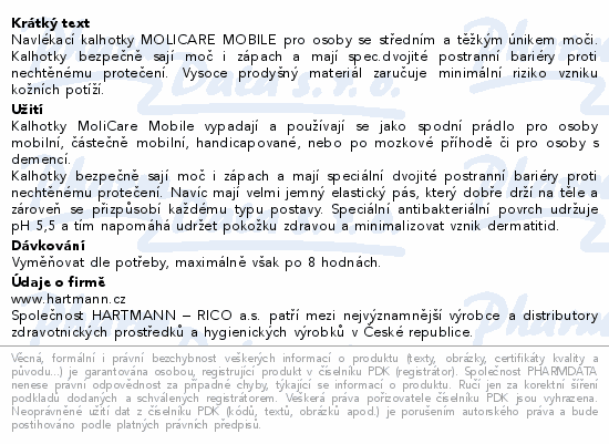 MoliCare Mobile Inkontinenční kalhotky 8kap XL14ks
