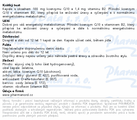 Pharma Nord Bioaktivní Q10 Gold 100mg cps.60