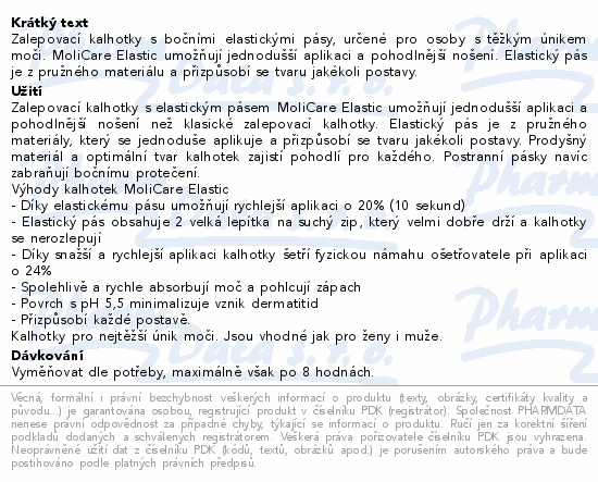 MoliCare Elastic Inkontinenční kalhot.6kap XL 14ks