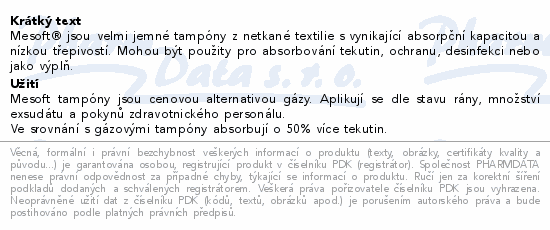 Mesoft komprese sterilní 10x10cm 30x5ks