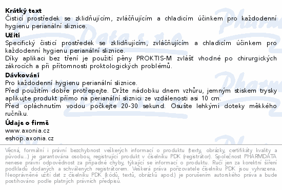 PROKTIS-M čisticí pěna 150ml