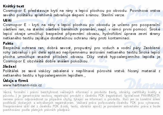 Rychloobvaz COSMOPOR E 25x10cm/25ks sterilní