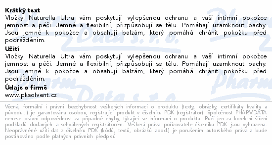 Naturella Ultra Normal 1 vložky 20ks