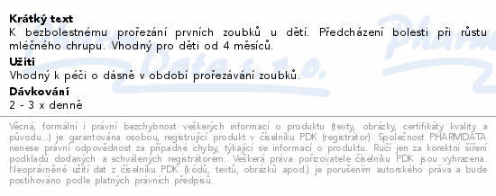 Viburgel gel na prořezávání zoubků 4m+ 10ml