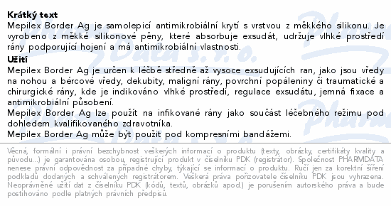 Mepilex Border Ag pěn.samolep.krytí 10x10cm 5ks