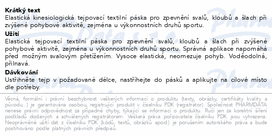 FIXAtape STRIPS sport tejp.páska 25x5cm mix 20ks