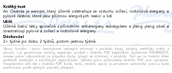 Bio-Life odstranovač alergenů Air Cleanse 250ml