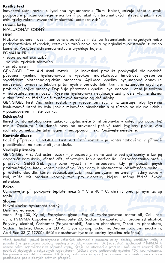 GENGIGEL First Aid ústní roztok 50ml