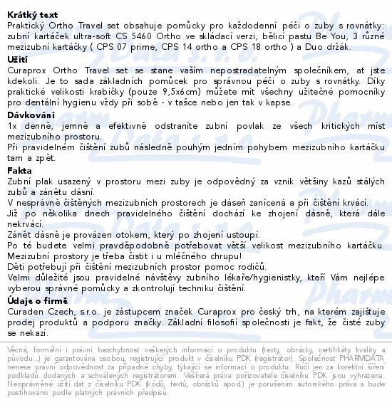 CURAPROX Travel set ORTHO cestovní sada modrá