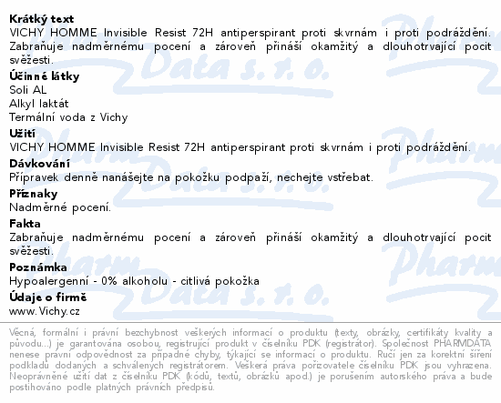 VICHY HOMME Invisible Resist detranspirant 50ml