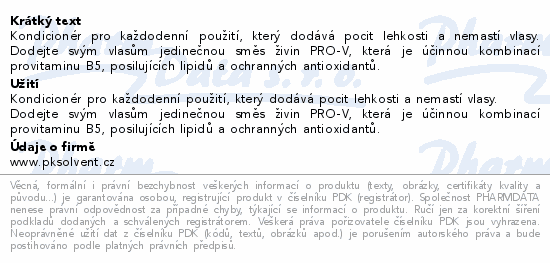 Pantene Pro-V Intensive Repair kondicioner 275ml