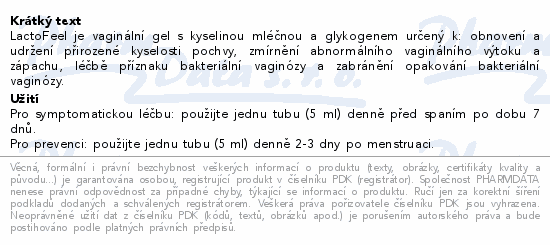 LactoFeel vaginální gel 7x5ml II