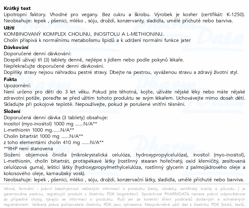 Solgar Lipotropic Factors tbl.50