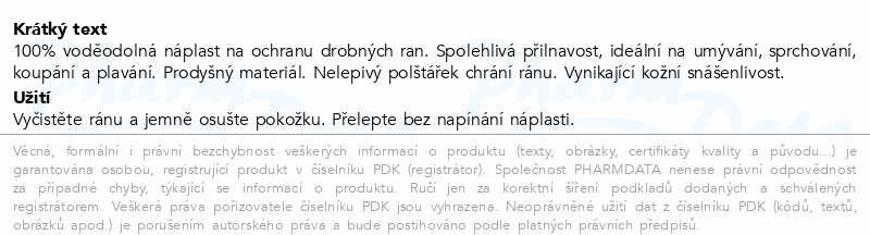 Hansaplast Kids náplast Aquaprotect 20ks