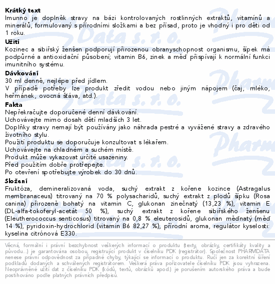 Immuno 1R+ 200ml Pharmalife