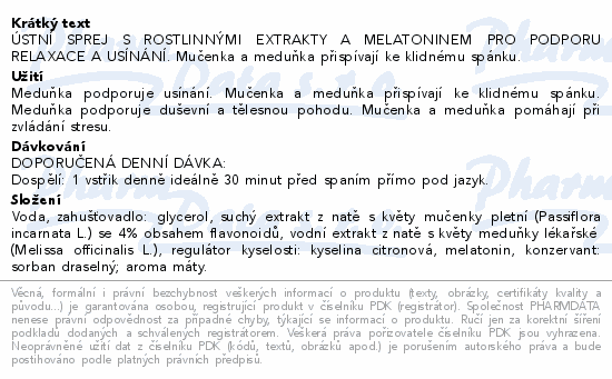 Pamex Melatonin spray 25ml