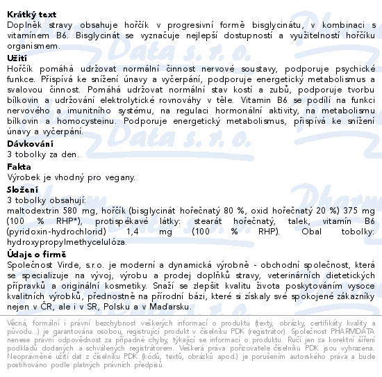 Magnesium bisglycinát + B6 tob.90