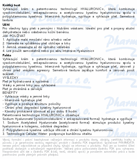 ESTHEDERM Intensive Hyaluronic+ krém 50ml