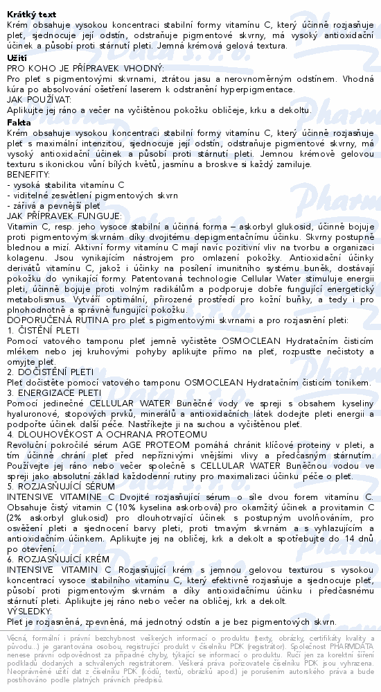 ESTHEDERM Intensive Vitamin C krém 50ml