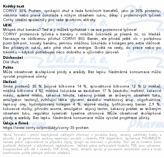 CORNY 30% PROTEIN Banán 50g