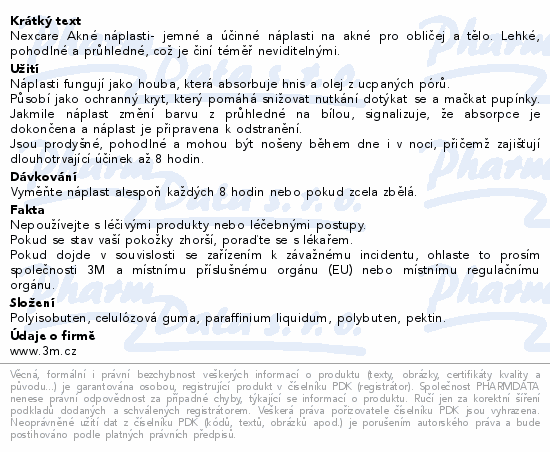 3M Nexcare náplast na akné 15ks
