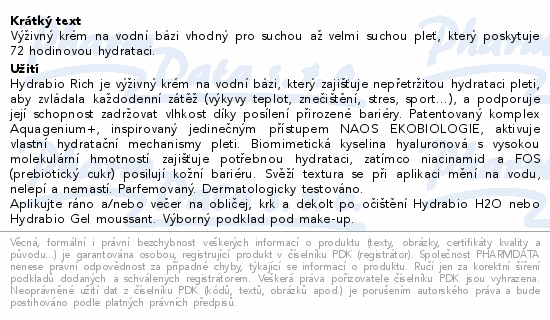 BIODERMA Hydrabio Rich krém 40ml