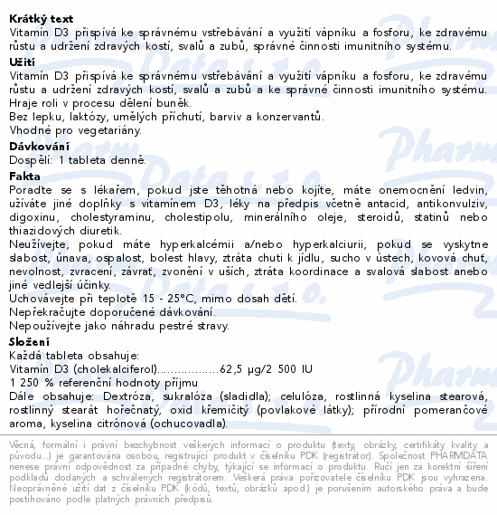 JAMIESON D3 2500IU pomeranč cucací tbl.75