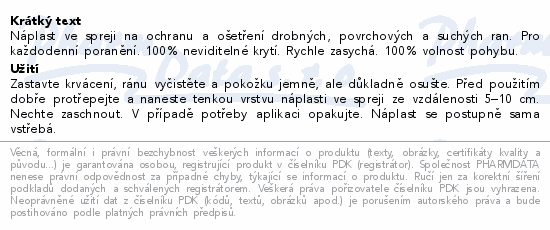Hansaplast náplast ve spreji 40ml